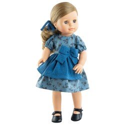Paola Reina Puppe 45 cm - Soy tú - Lina im blauen geblümten Kleid