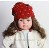 Bambola D' Nenes 52 cm - Paula con set rosso e bianco