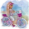 Nancy con una bici e il suo cucciolo