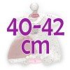 Completo per bambola Antonio Juan 40-42 cm - Pigiama a pois con berretto rosa