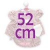 Completo per bambola Antonio Juan 52 cm - Collezione Mi Primer Reborn - Abito a scacchi rosa