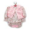 Completo per bambola Antonio Juan 52 cm - Collezione Mi Primer Reborn - Abito a fiori con gilet rosa