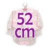 Completo per bambola Antonio Juan 52 cm - Collezione Mi Primer Reborn - Abito a fiori con gilet rosa