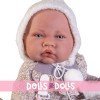 Bambola Antonio Juan 42 cm - Sweet Reborn Nacida con coperta di pelle di pecora