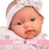 Bambola Antonio Juan 34 cm - Neonata Baby Toneta Posturitas con bavaglino