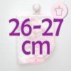 Completo per bambola Antonio Juan 26-27 cm - Coperta bianca per neonato con pagliaccetto stella e cappello