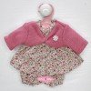 Completo per bambola Antonio Juan 26-27 cm - Abito floreale con giacca rosa