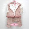 Completo per bambola Antonio Juan 33-34 cm - Completo rosa con gilet con cappuccio