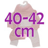 Completo bambola Antonio Juan 40 - 42 cm - Collezione Sweet Reborn - Completo rosa a righe e berretto