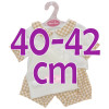 Completo per bambola Antonio Juan 40-42 cm - Completo a quadretti senape con cappello