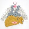 Completo per bambola Antonio Juan 40 - 42 cm - Collezione Sweet Reborn - Completo floreale con cappello e stivaletti