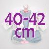 Completo per bambola Antonio Juan 40-42 cm - Pagliaccetto blu con giacca e stivaletti