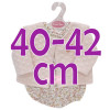 Completo per bambola Antonio Juan 40-42 cm - Tutina a fiori con giacca rosa