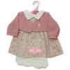 Completo per bambola Antonio Juan 40-42 cm - Abito beige a fiori con giacca rosa