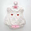 Completo per bambola Antonio Juan 40-42 cm - Abito bianco con puntini rossi