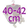 Completo bambola Antonio Juan 40 - 42 cm - Collezione Sweet Reborn - Abito a fiori colorati con dettagli viola