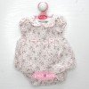 Completo per bambola Antonio Juan 40-42 cm - Abito fiori viola e righe rosa