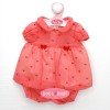 Completo per bambola Antonio Juan 40-42 cm - Abito rosa con cuori