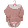 Completo per bambola Antonio Juan 52 cm - Collezione Mi Primer Reborn - Completo rosa a quadretti con cappellino