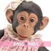 Bambola animale Así 32 cm - Lola lo scimpanzé con abito Collezione Patricia