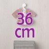Completo per bambola Así 36 cm - Accappatoio rosa con biancheria intima bianca per bambola Alex