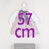 Completo per bambola Así 57 cm - Abito con gonna a fiori rossi e camicia bianca per bambola Pepa