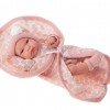Bambola Antonio Juan 33 cm - Baby Tonet bambina con coperta rosa