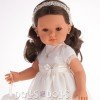 Bambola Antonio Juan 45 cm - Bella comunione bruna con vestito beige e occhi marroni
