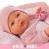 Bambola Antonio Juan 37 cm - Bimba con coperta rosa
