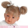 Bambola Antonio Juan 55 cm - Lula bionda due codini con bambola vestito blu