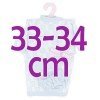 Completo bambola Antonio Juan 33-34 cm - Completo blu in maglia con cappello e coperta abbinati