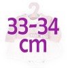 Completo bambola Antonio Juan 33-34 cm - Completo rosa stampato a quadri con giacca rosa