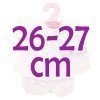 Completo bambola Antonio Juan 26-27 cm - Completo rosa stampato con fascia