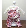 Antonio Juan - Body maniche lunghe, leggings, cappello e muffole abete rosa - ecru 40-42 cm