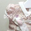 Completo bambola Antonio Juan 40-42 cm - Abito rosa con fiorellini e cerchietto