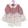 Completo bambola Antonio Juan 40-42 cm - Abito stampa coniglietto con giacca rosa