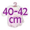 Completo bambola Antonio Juan 40-42 cm - Pagliaccetto, giacca e cappuccio rosa