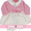 Completo bambola Antonio Juan 40-42 cm - Completo stampa stelle rosa con giacca rosa