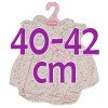 Completo bambola Antonio Juan 40-42 cm - Abito a fiori rosa e mutandine abbinate