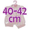 Completo bambola Antonio Juan 40-42 cm - Pagliaccetto in maglia rosa con cappello