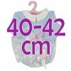 Completo bambola Antonio Juan 40-42 cm - Tutina stampa stelle blu con cappuccio e giacca