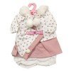Completo per bambola Antonio Juan 33-34 cm -Abito rosa con giacca e cappello