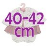 Completo per bambola Antonio Juan 40-42 cm - Abito rosa antico con giacca a pois