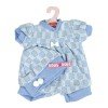 Completo bambola Antonio Juan 40-42 cm - Abito quadri blu con cappello