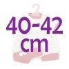 Completo bambola Antonio Juan 40-42 cm - Completo panna stampa stelle con cappello