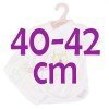 Completo bambola Antonio Juan 40 - 42 cm - Collezione Sweet Reborn - Body bianco con gufo con pannolino