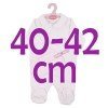 Completo bambola Antonio Juan 40 - 42 cm - Collezione Sweet Reborn - Pigiama rosa con cappello