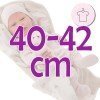 Completo bambola Antonio Juan 40 - 42 cm - Collezione Sweet Reborn - Completo pagliaccetto a righe rosa con cappello