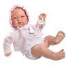 Así bambola 43 cm - Maria con mutandine mini rombi set con giacca rosa