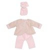 Completo per bambola Así 43 cm - Completo giacca reversibile rosa-beige